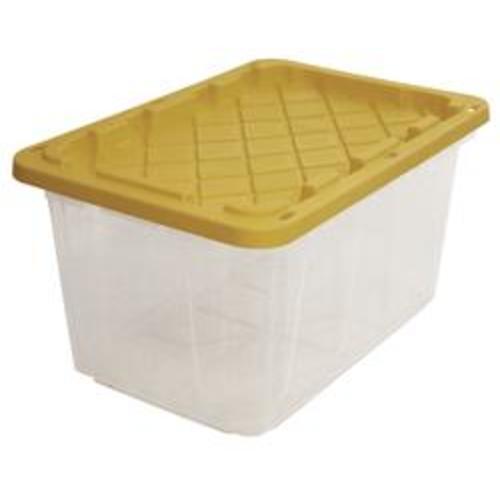 Performax® 27-Gallon Industrial Clear Storage Tote with Snap-On Lid