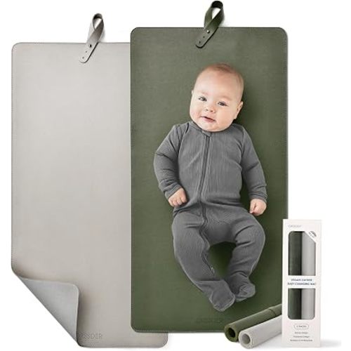 Thickened Baby Changing Pad 2 Pack, Portable Travel Mat with Roll-up Design
