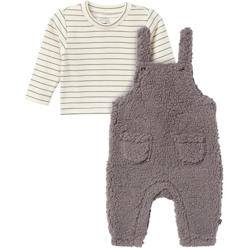 Modern Moments by Gerber unisex-baby 2-piece Microplush Overall Set