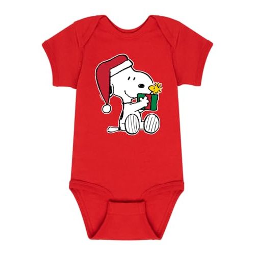 HYBRID APPAREL - Peanuts - Holidays - Woodstock is Snoopy's Gift - Infant Baby One Piece