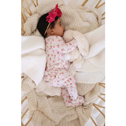 All Bamboo Waffle Zipper Footies