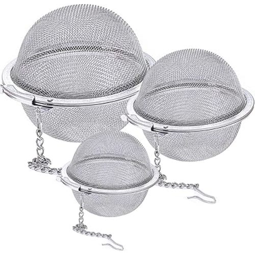 Stainless Steel Mesh Tea Ball, Extra Fine Mesh Tea Infuser for Loose Leaf Tea, Tea Strainers Tea Infuser Strainer Filters for Tea 3piece set