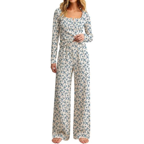 Lacozy Women's Pajama Sets Long Sleeve Cute Pj Set for Woman Fall Sleepwear