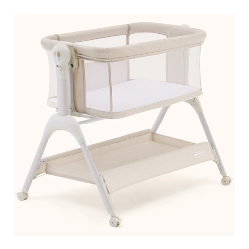 HARPPA Cuddly Sway | 3-in-1 Rocking Baby Bassinet & Bedside Sleeper with Anti-Reflux Mattress for Newborns | Attaches to Bed, Adjustable Height, Tool-Free Setup, Portable Wheels, CPSC Certified, Gentle Rocking Motion | Ideal for Infants, Safe Co-Sleeping