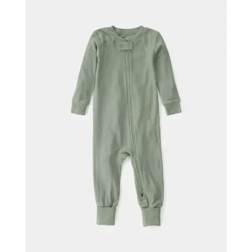 Baby PurelySoft 2-Way Zip 1-Piece Pajama - Green | Carter's