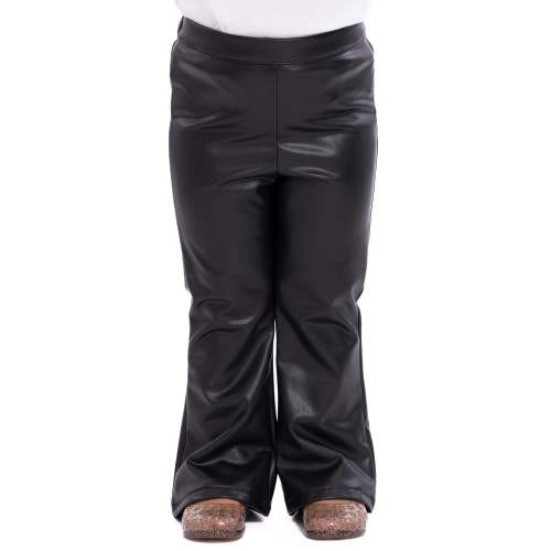 Wonder Nation Toddler Girls Faux Leather Pull On Flare Pants, Sizes 12M-5T