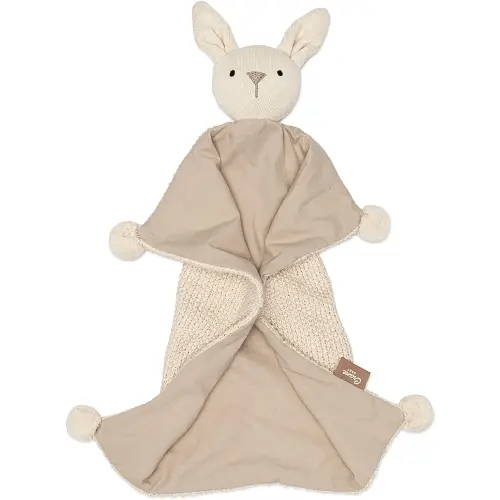 Crane Ollie The Bunny Lovey: 100% Organic Cotton Security Blanket