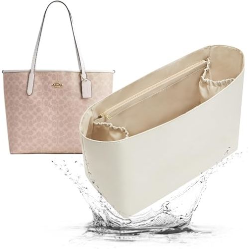 Purse Organizer Insert for Coach City 33 Tote with 13" Laptop Sleeve