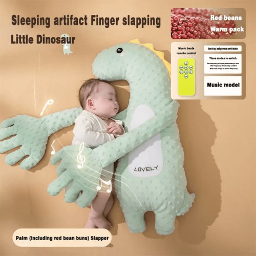 Plush Animal Soother Toys, Stuffed Dinosaur and Unicorn Dolls for Boys and Girls, Portable Travel Soothing Companion，Little Dinosaur