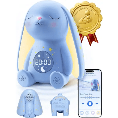 2025 Mom's Choice Awards | White Noise Sound Machine Baby – AI Cry Detection, 100 Soothing Sounds, App Control, Night Light, Sleep Trainer, Sound Machine for Sleep, Baby Essentials, Alarm Clock