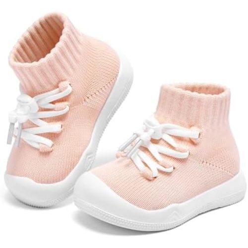 Baby Socks Shoes for Boys and girlsAnti Slip Sports ShoesToe ProtectionBaby Walking Shoes, Lightweight and Breathable Slip on Walking Shoes