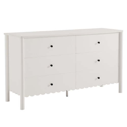 Modway Emmeline Scalloped 6-Drawer Dresser