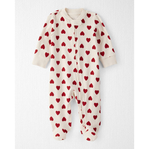 Baby Organic Cotton Sleep & Play Pajamas in Forever Hearts Print - Little Planet | Carter's