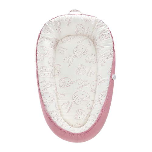 Loevin Baby Lounger for Newborn, Portable Breathable Infant Lounger for 0-12 Months Toddler (Elephant Powder)