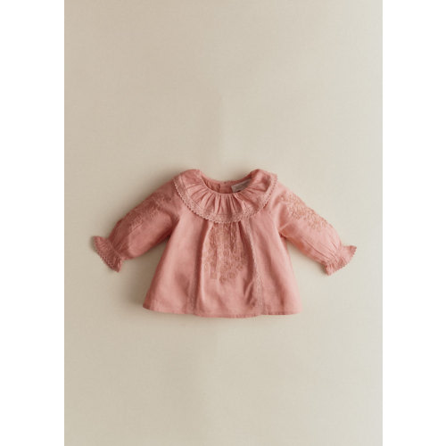 Petit Sézane Héloïse Blouse (Rosewood) - 12M