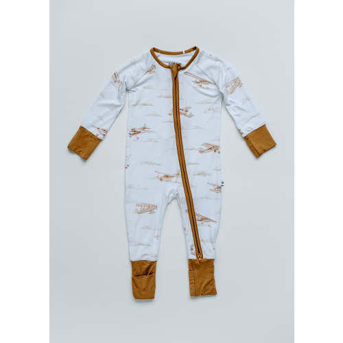Charlie Zippered Romper in Copper