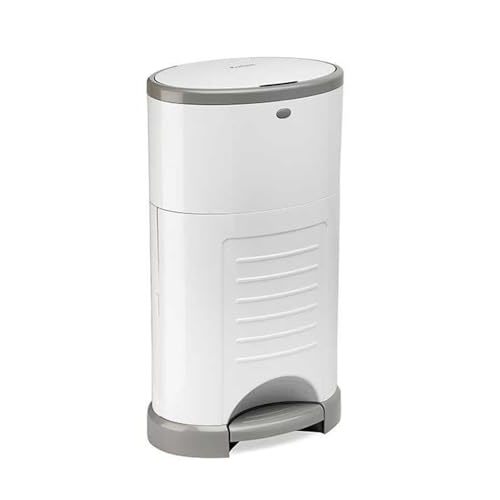 Korbell Standard 16 Litre, Hands Free Nappy Disposal Bin, Pure White,Nappy Disposal Bin - Standard (16 Litre),Classic