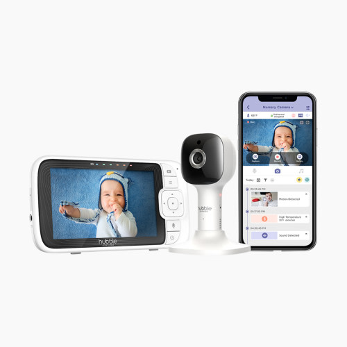 Hubble Connected Nursery Pal Cloud: 5" Smart HD Baby Monitor with Night Light - 1 Camera