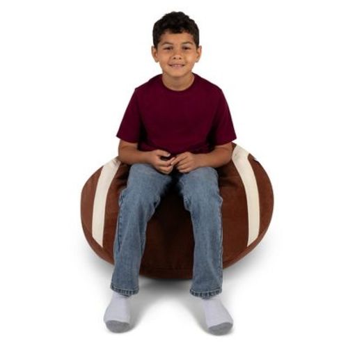 Big Joe Sports Ball Bean Bag Chair, Plush Soft Polyester, Kids, Football