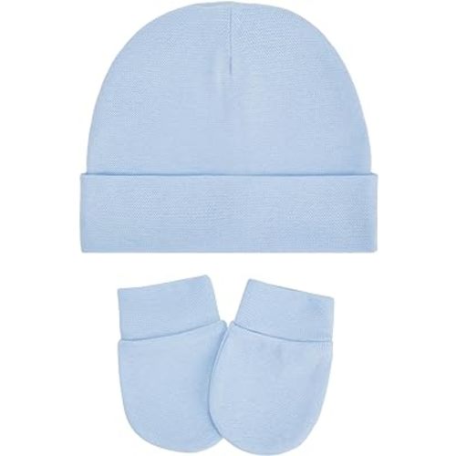 Zando Baby Hats Cotton Newborn Baby Beanie Hat and Mitten Set for Baby Boys Girls Hats 0-6 Months for Halloween and Christmas