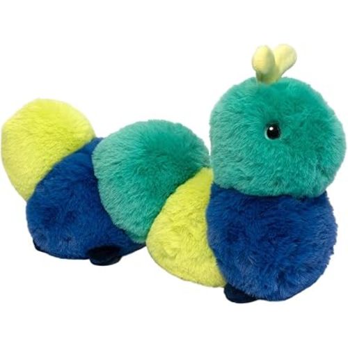 Douglas Crunchie Blue Caterpillar Plush Stuffed Animal, 11 Inch Soft Colorful Bug Toy – Cute Caterpillar Plush for Kids, Nature Gifts & Collectors
