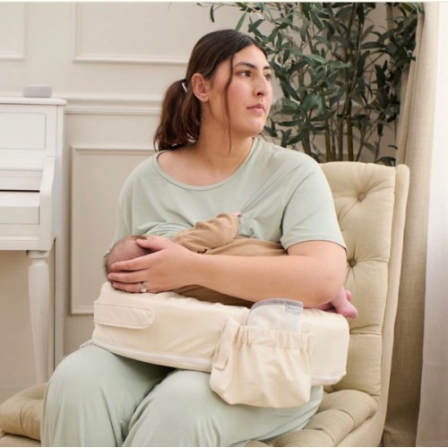 Super Deluxe Oat Nursing Pillow with 100% Organic Cotton Cover