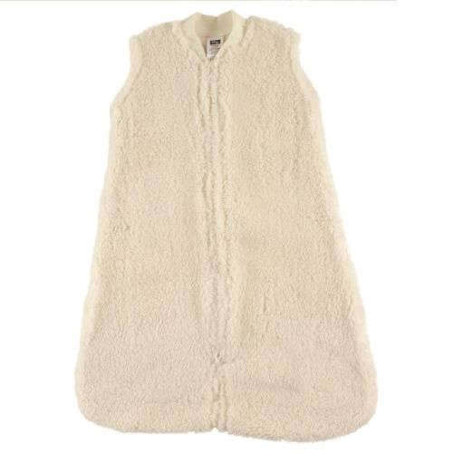 Hudson Baby Infant Plush Sleeping Bag, Sack, Blanket, Cream Faux Shearling, 0-6M
