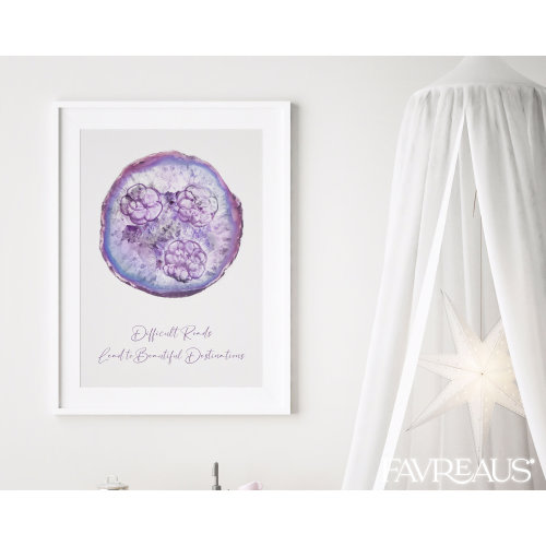 Geode Watercolor IVF Embryo Art Print - Hand Painted Embryo - Pregnancy Announcement - Memorial Gift - Embaby - Fertility Gift