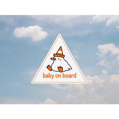 Silly Goose Baby On Board Magnet Bumper Sticker Waterproof Vinyl Magnetic Car Sign