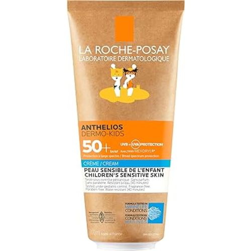 La Roche-Posay Anthelios Sunscreen for Kids SPF 50+ Eco-Tube Face & Body, & Post Sun Cream Gel BUNDLE. Broad Spectrum High Protection UVA UVB Sunscreen Safe for Children's Sensitive Skin, Fragrance-Free, Paraben-Free