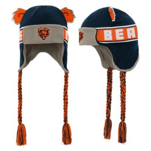 Navy Chicago Bears Wordmark Ears Trooper Knit Infant Hat