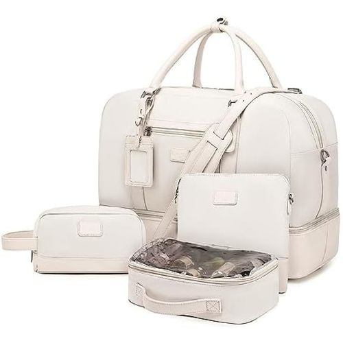 Wogarl Weekender Bags for Women Large Overnight Bag Weekend Travel Duffel Bag Carry on Shoulder with Shoe Compartment Toiletry Bag for Travel Business Gym