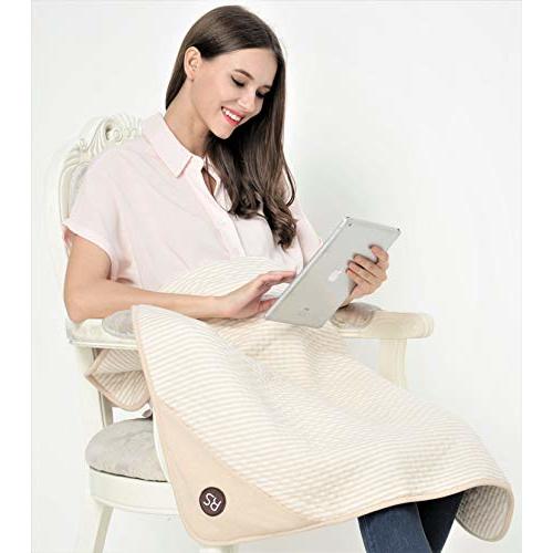 Radia Smart® 5G Blocking, EMF Protection Baby Blanket, Pregnancy Belly Shielding, Organic Cotton, Cream, 35”x30