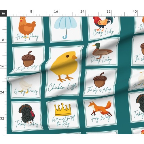 Fabric in Chicken Little Blanket Panel