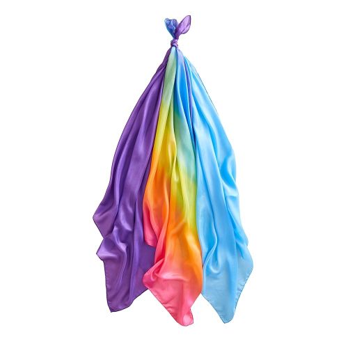 Sarah's Silks Set of 3 Playsilks | Rainbow, Sky Blue, and Purple