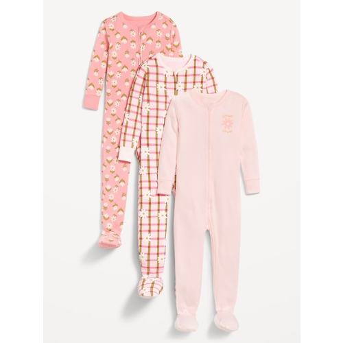 Snug-Fit 2-Way-Zip Pajama One-Piece 3-Pack for Toddler &amp;amp; Baby