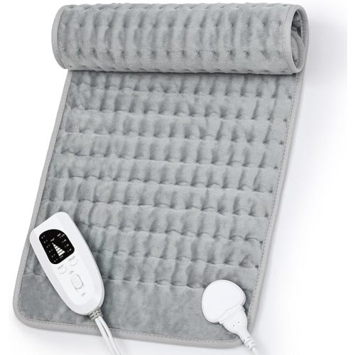 Heating Pad,Electric Heating Pads,Heating Pad for Back,Silvergray,24x12In