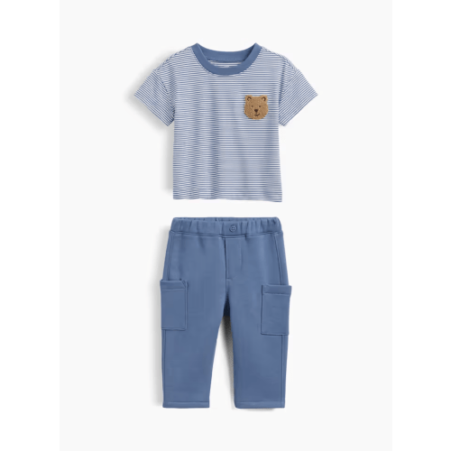 Baby Brannan Bear Cargo Outfit Set