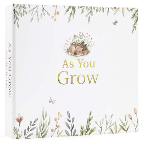 Keepsake Baby Memory Book - First 5 Year Journal - Gender Neutral Gift - Scrapbook Or Photo Album For New Parents - Records Every Milestone From Birth To Age 5