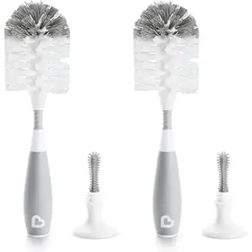 Munchkin® Bristle™ Bottle Brush, Grey, 2 Pack