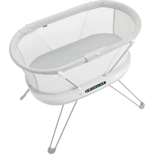 Fisher-Price Baby Bedside Sleeper Luminate Bassinet with Sound Detection plus Customizable Lights Music and Sounds for Newborns 0+ Months