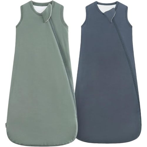 HAPIU Unisex Rayon Made from Bamboo Baby Sleep Sack TOG 1.0, 2-Way Zipper YKK, Wearable Blanket Baby