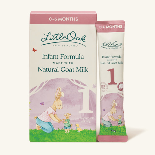 LittleOak Natural Goat Milk Infant Formula – Stage 1 Sachets