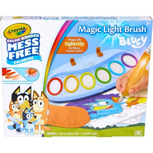 Crayola Bluey Color Wonder Magic Light Brush, Mess Free Painting Station for Kids, Essential Easter Basket Stuffers & Gifts, Toddler Bluey Toys & Activities, Ages 3+