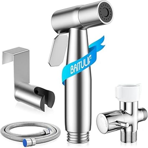 Handheld Bidet Sprayer for Toilet, Jet Sprayer for Toilet Muslim Shower, Adjustable Cloth Diaper Sprayer Bidets Attachment for Toilet, Toilet Sprayer with Bidet Hose for Feminine Wash