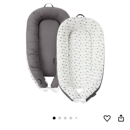 JOLLITO Baby Lounger for Baby Girls & Boys, Infant Lounger Cover, Newborn Essentials for Baby 0-12 Months, Baby Play Mat,100% Cotton Breathable, Portable Travel, Babies Essentials Gifts