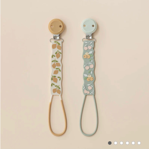 Beadless Silicone Pacifier Clip Set (2-Pack)