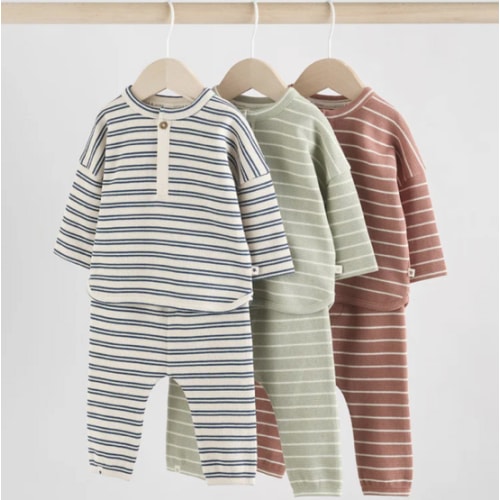 Buy Green/Blue/Brown Stripe Baby Top & Leggings 6 Piece Set (0mths-3yrs) from Next USA