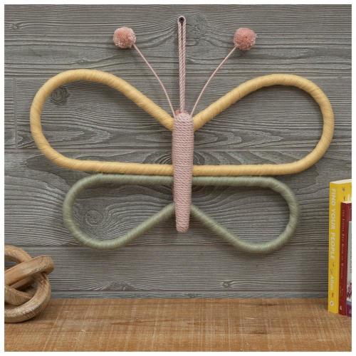 Wrapped Butterfly Wall Decor