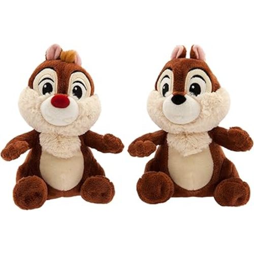 Disney Store Official Mini Bean Bag Plushies - Chip ' n Dale - Cute Stuffed Animal with Detailed Sculpting, Embroidered Features, & Bean Bag Bottom - Plush Toys for Kids
